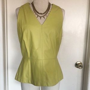Genuine Leather Yellow Tank Vest - New!